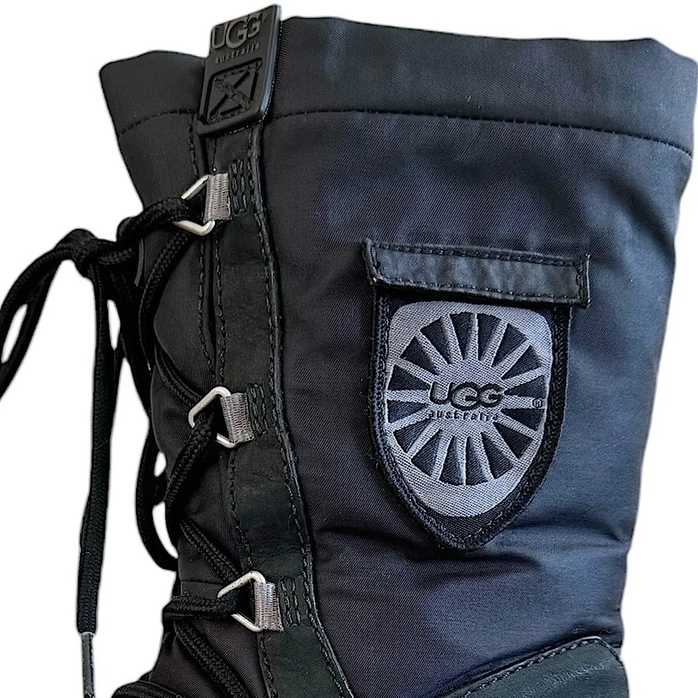 Ugg Waterproof Lace Up Boots Sherpa Lined Suede